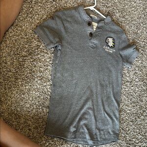 Abercrombie & Fitch Gray Polo Shirt Classic Style